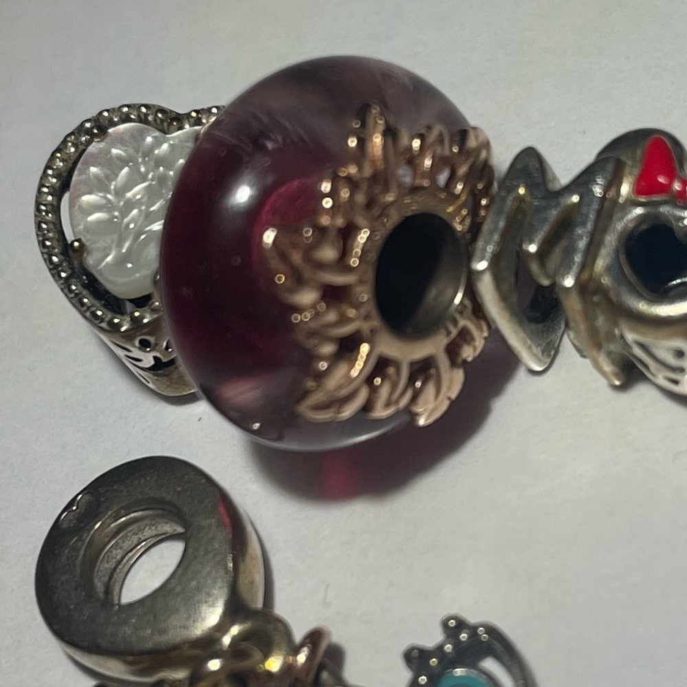 Pandora pink and rose gold bead